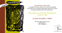 carton d'invitation de l'exposition '1950-1980, Hommage aux peintres d'Eygalières'
