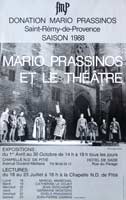 affiche de l'exposition 'Mario Prassinos et le Théâtre'