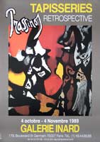 affiche de l'exposition 'Prassinos, tapisseries, retrospective'