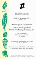 carton d'invitation de l'exposition 'Les Cartonnages NRF'